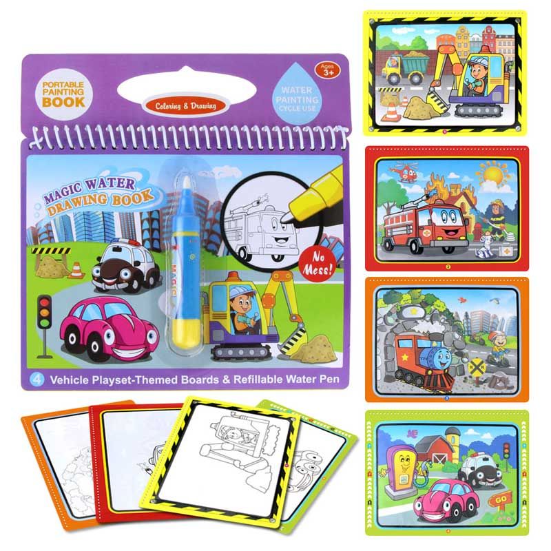 Coolplay  Magic Water Drawing Book Coloring Book Painting Board Doodle Book In Drawing Toys Educational Toys For Kids Xmas Gifts Book A