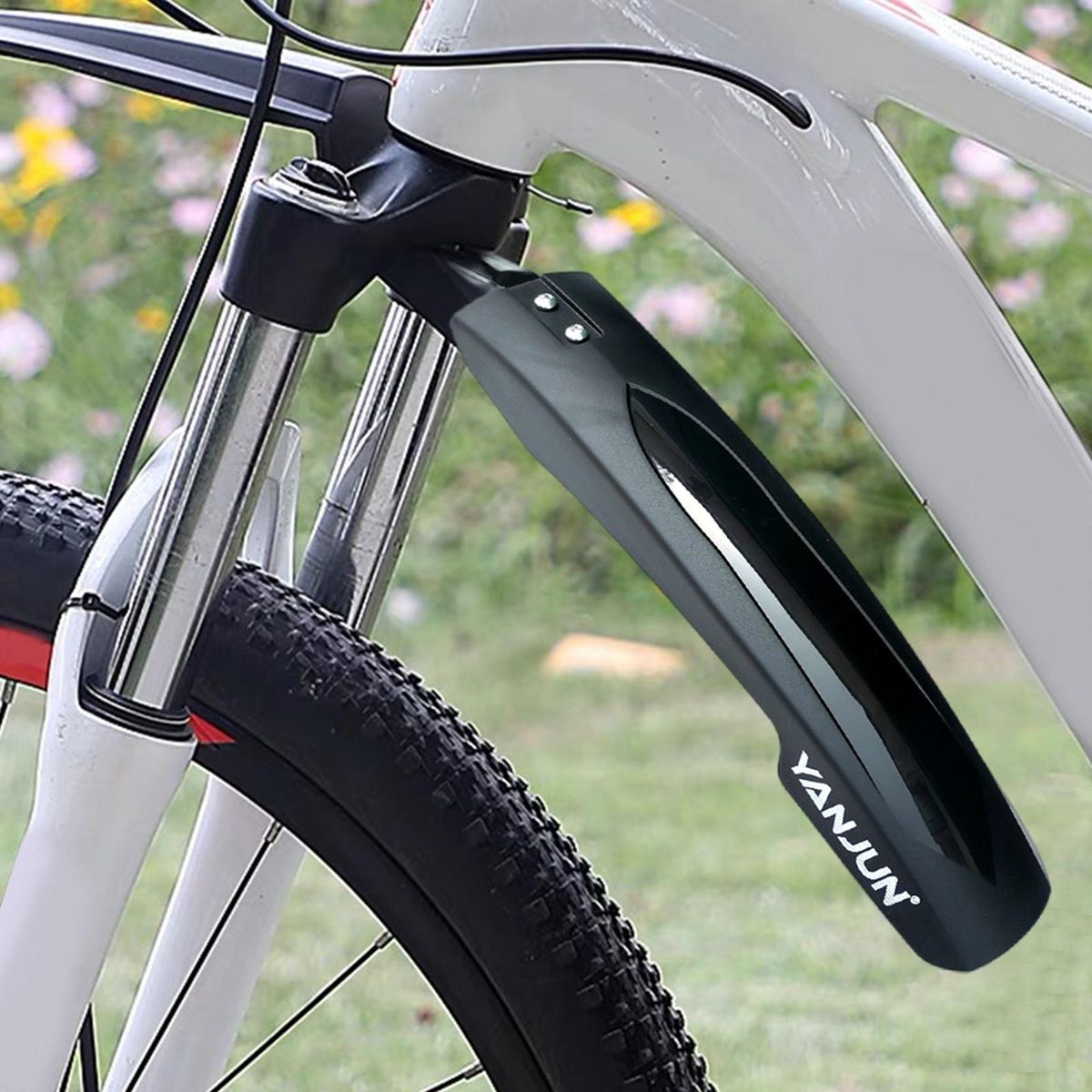 Mountain Road Bike Mudguard Set Portable  Mud Black