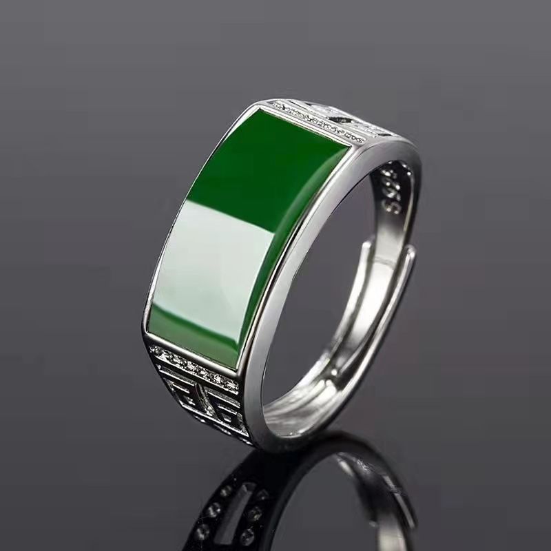 2Pcs/Set  Couple Emerald Rings For Best Friends Lovers Valentines