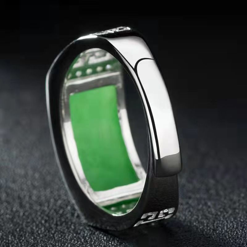 2Pcs/Set  Couple Emerald Rings For Best Friends Lovers Valentines