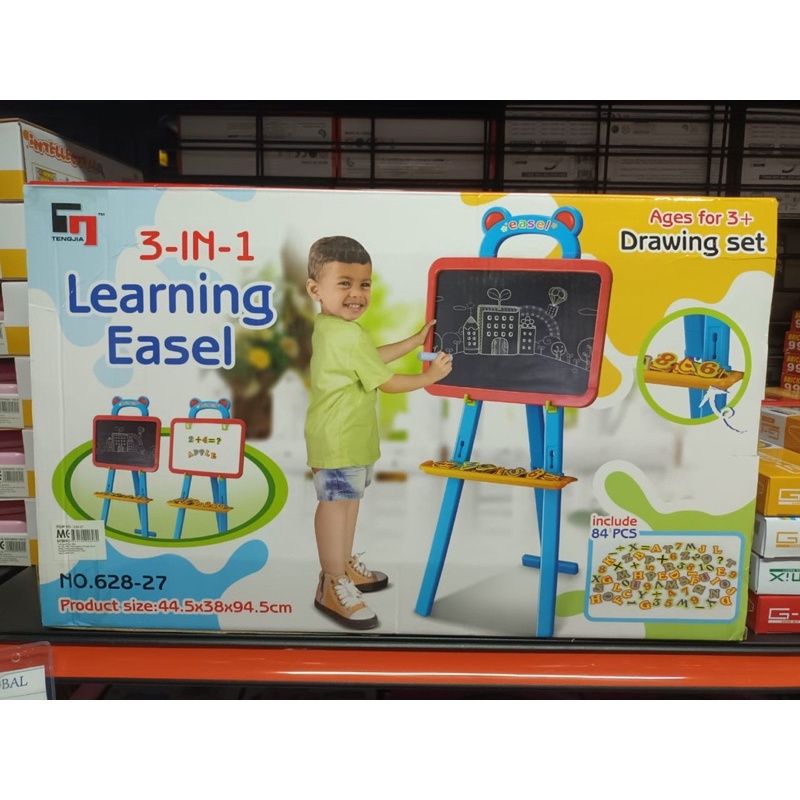 3-in-1 Learning Easel Kids Writing Board