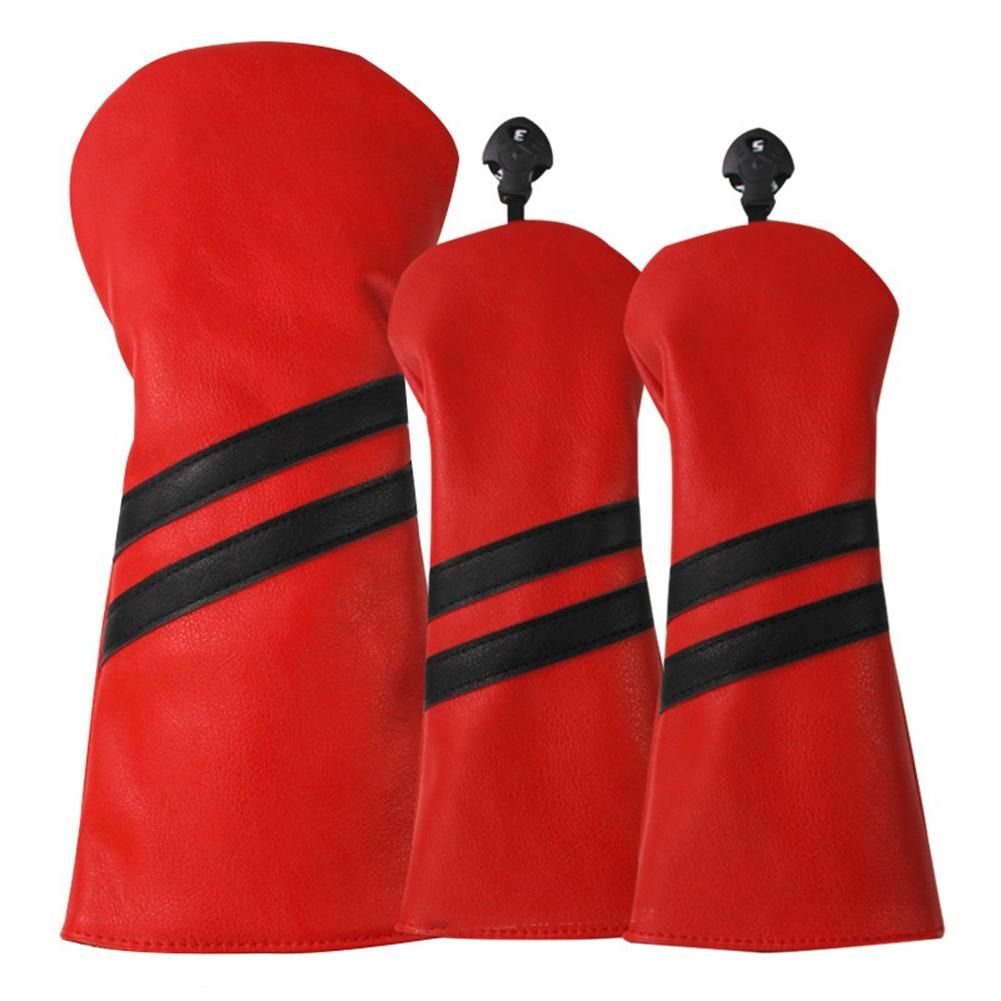 New Golf Wood Club Cover Double Stripe Wood Club Head Cover