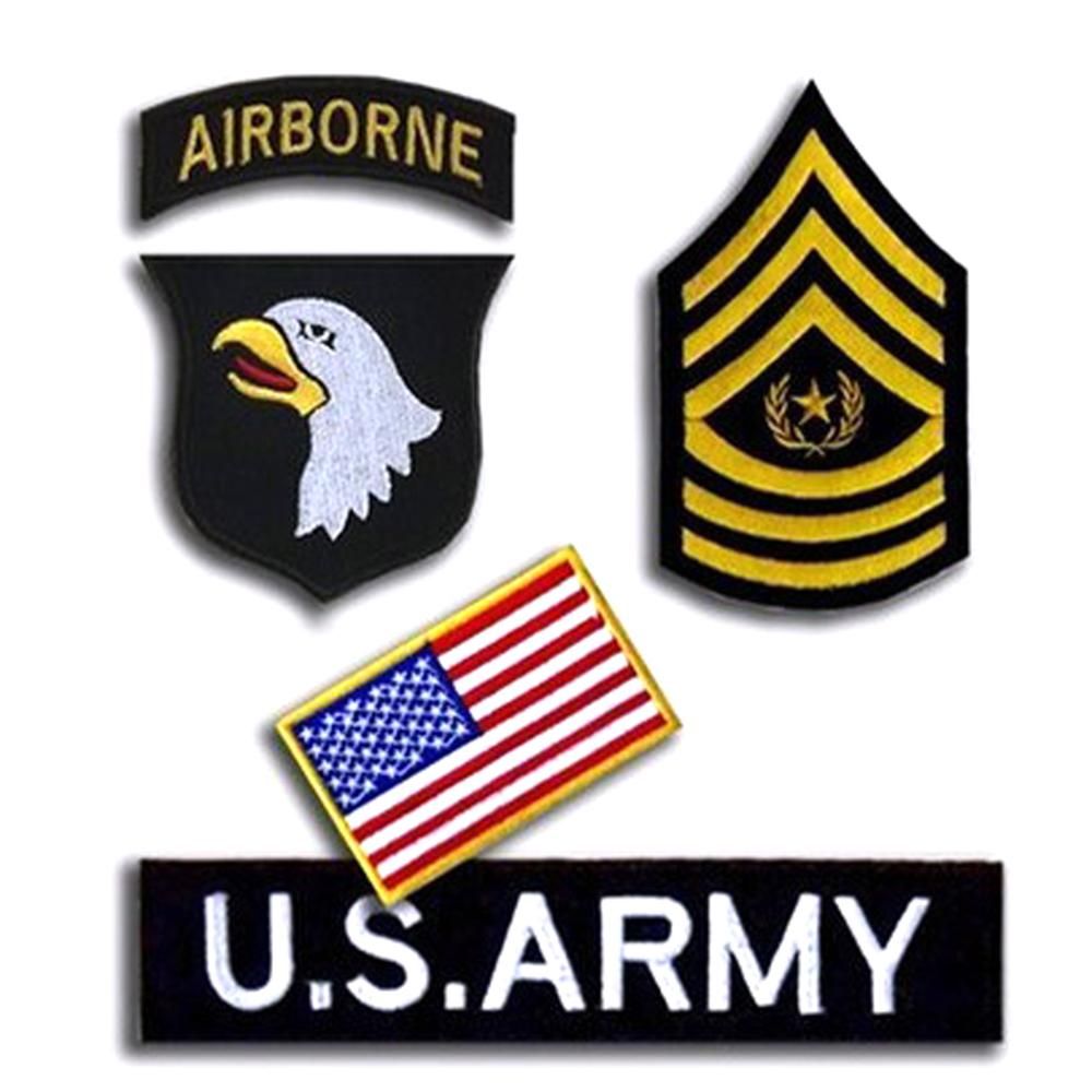 4Pcs/Set 101st Airborne Division Magic Sticker 3D Embroidered Decorative Airborne Badge Patches