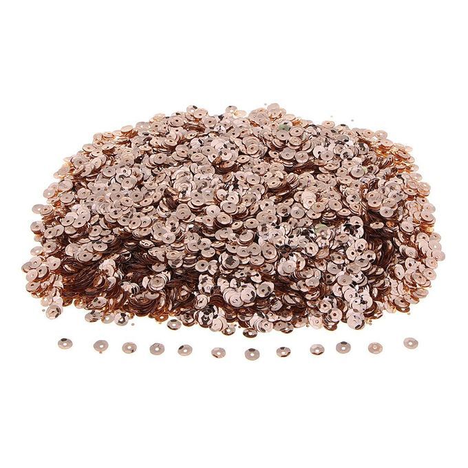 6mm Round Loose Sequins Paillettes DIY Sewing Decor For Rose Gold