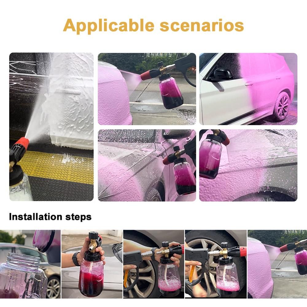 Foam Generator Dense Foam Producer Foam Maker Foam Bottle Foam Can for High Pressure Car Washer Car Cleaning Foam Washer