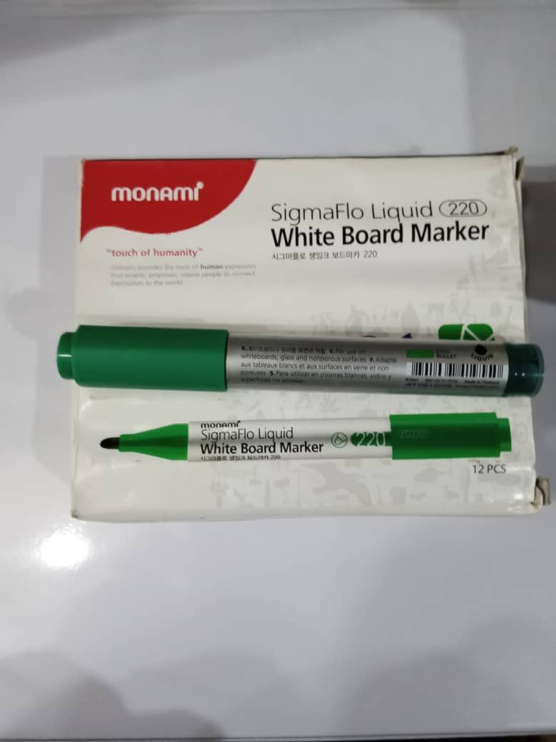 WHITE BOARD MARKER GREEN ( IN A BOX OF 12 PCS)
