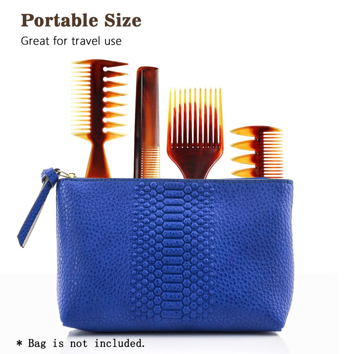 4PCS Hair Brush Comb Set Wide Tooth Comb Hairdressing Styling Tools Wet Pick Barber Comb Anti-Static Hair Brush for Man