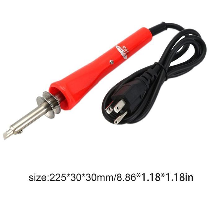Ele Tri  Iron Set Adjustable Temperature Brush   Iron Set-red-US