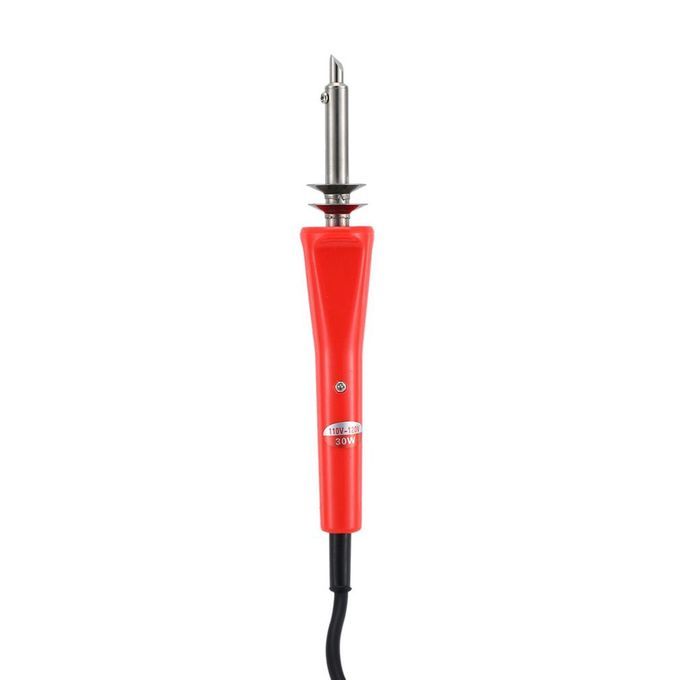 Ele Tri  Iron Set Adjustable Temperature Brush   Iron Set-red-US