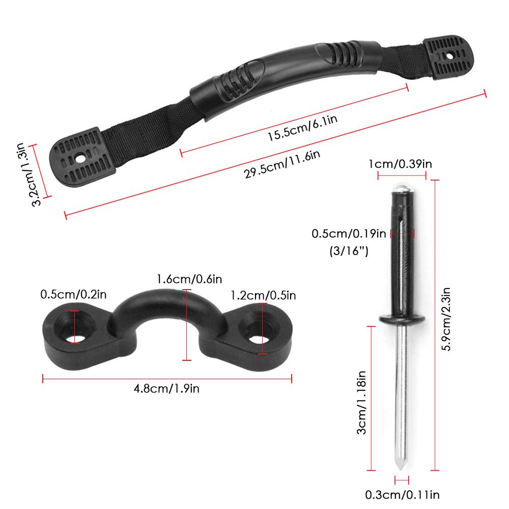 Kayak Carry Handles Pad Eye Rivets Set Kayak Boat Canoe