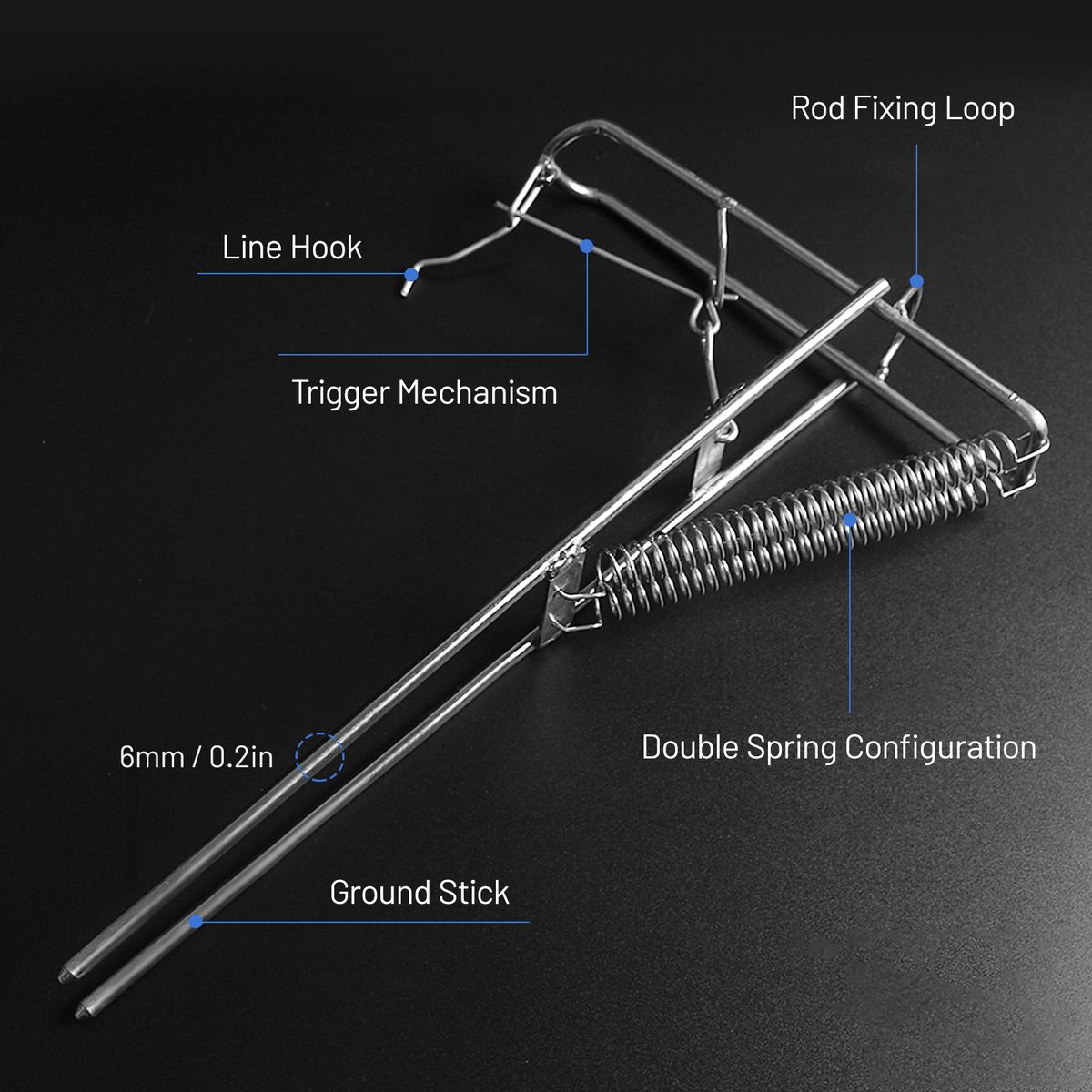 Foldable Automatic Fishing Rod Holder Stainless Steel