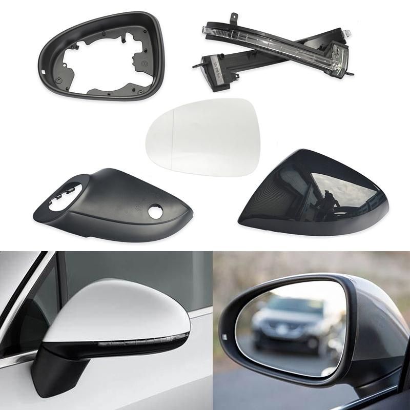 Car Side Door Mirror Gl  Turn Signal Lamp Outside Rearview Mirror Housing Cover Frame For VW Touareg 2011-2018