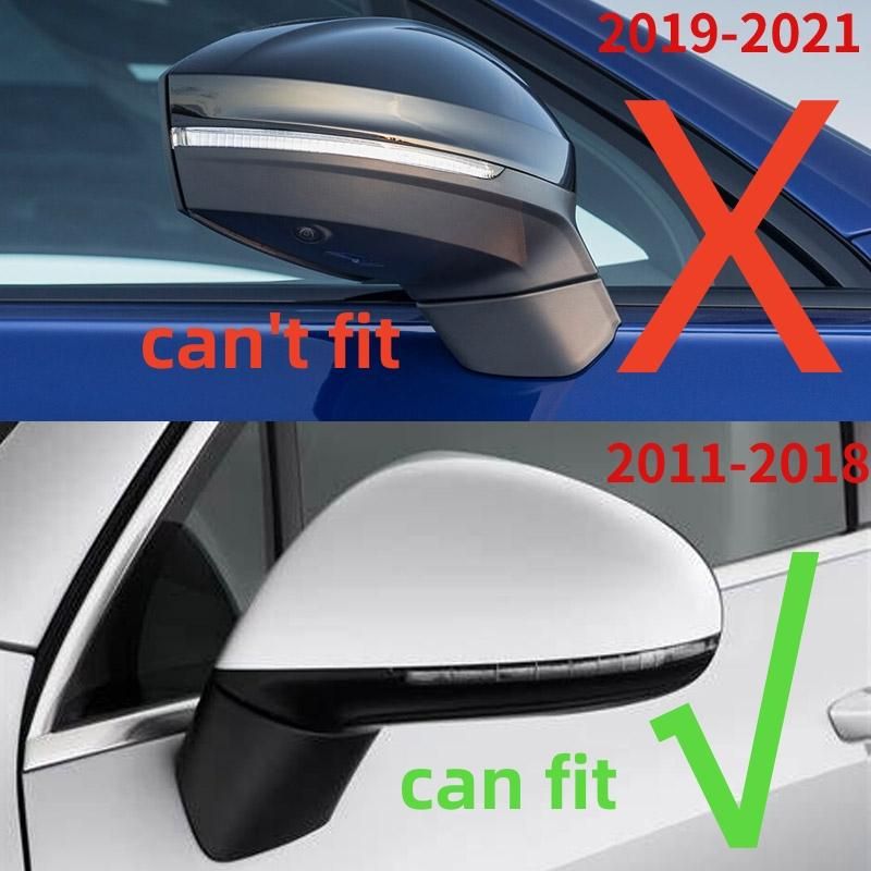 Car Side Door Mirror Gl  Turn Signal Lamp Outside Rearview Mirror Housing Cover Frame For VW Touareg 2011-2018