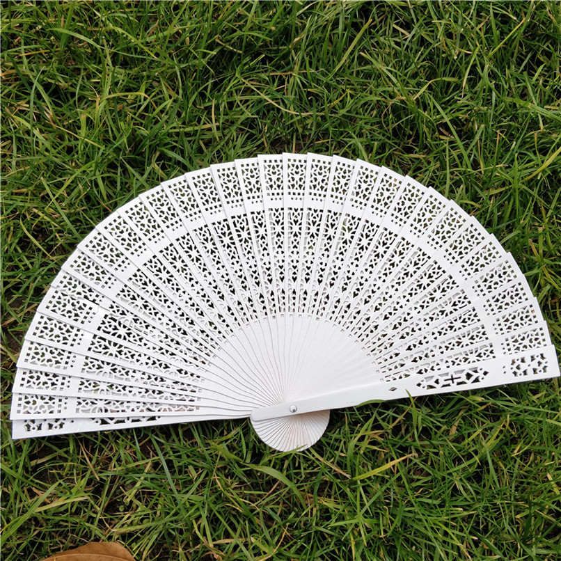 Fans Fragrant Vintage Wedding Carved Fan 1pc Gifts Hand Mano Held And Ventilador Favors De Hand Folding Bamboo Chinese #BL5