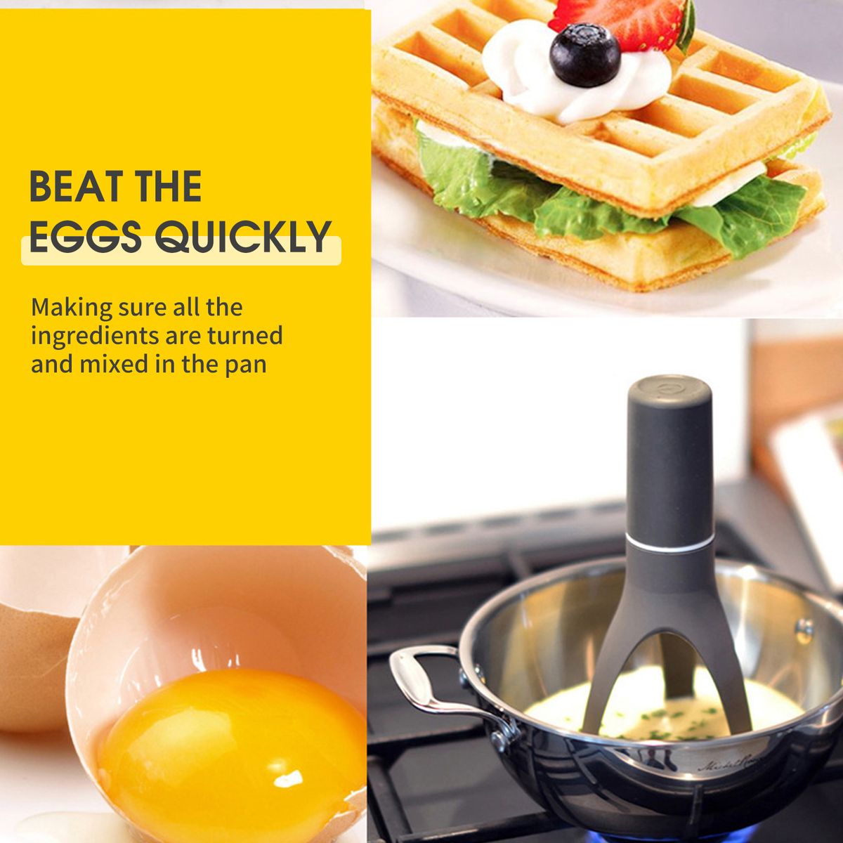 Automatic Pan Stirrer 3 Speeds Food Stirrer Portable Mini