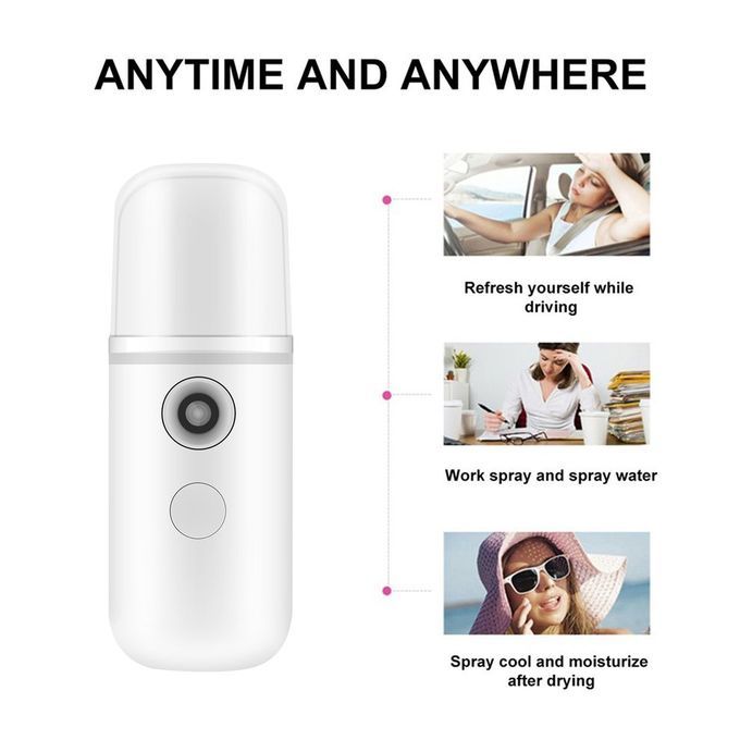 Portable Mini Mist   Fa Ial   Fa E Humidifier Water  Er-White