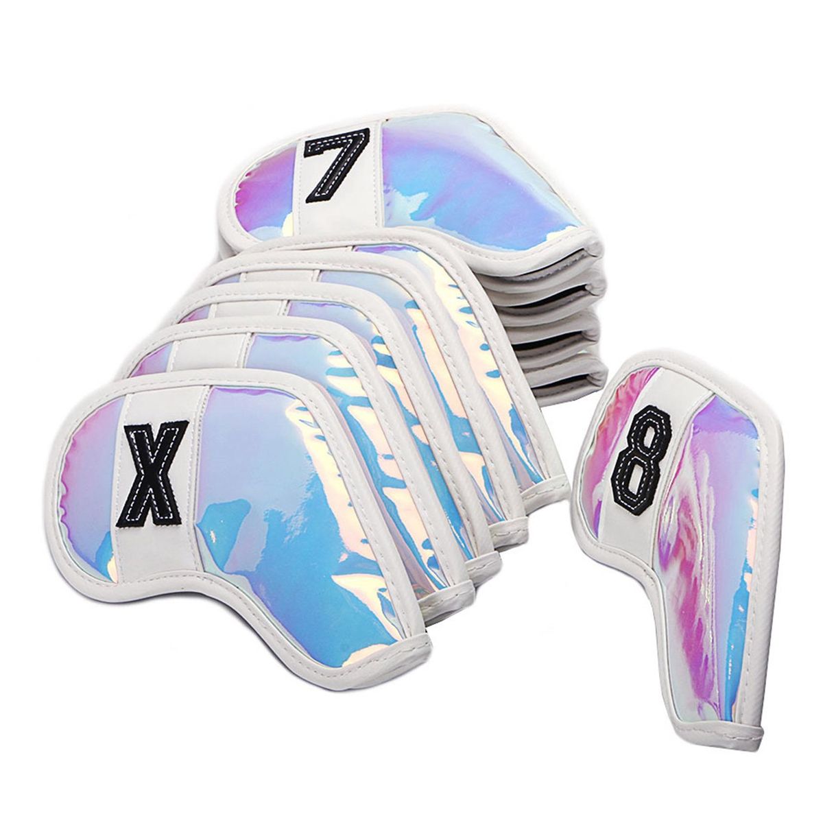 WOSOFE 10Pcs/Pack Golf Club Iron Cover Golf Iron Head Covers Golf Club Iron Headovers Fits All Iron Wedges B