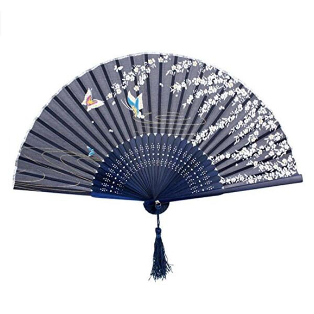 Style Chinese Fan Characteristics Bamboo Fans Folding Paper Japanese Prints 1PC Folding Silk Fan Style Hand Held Fan Retro With