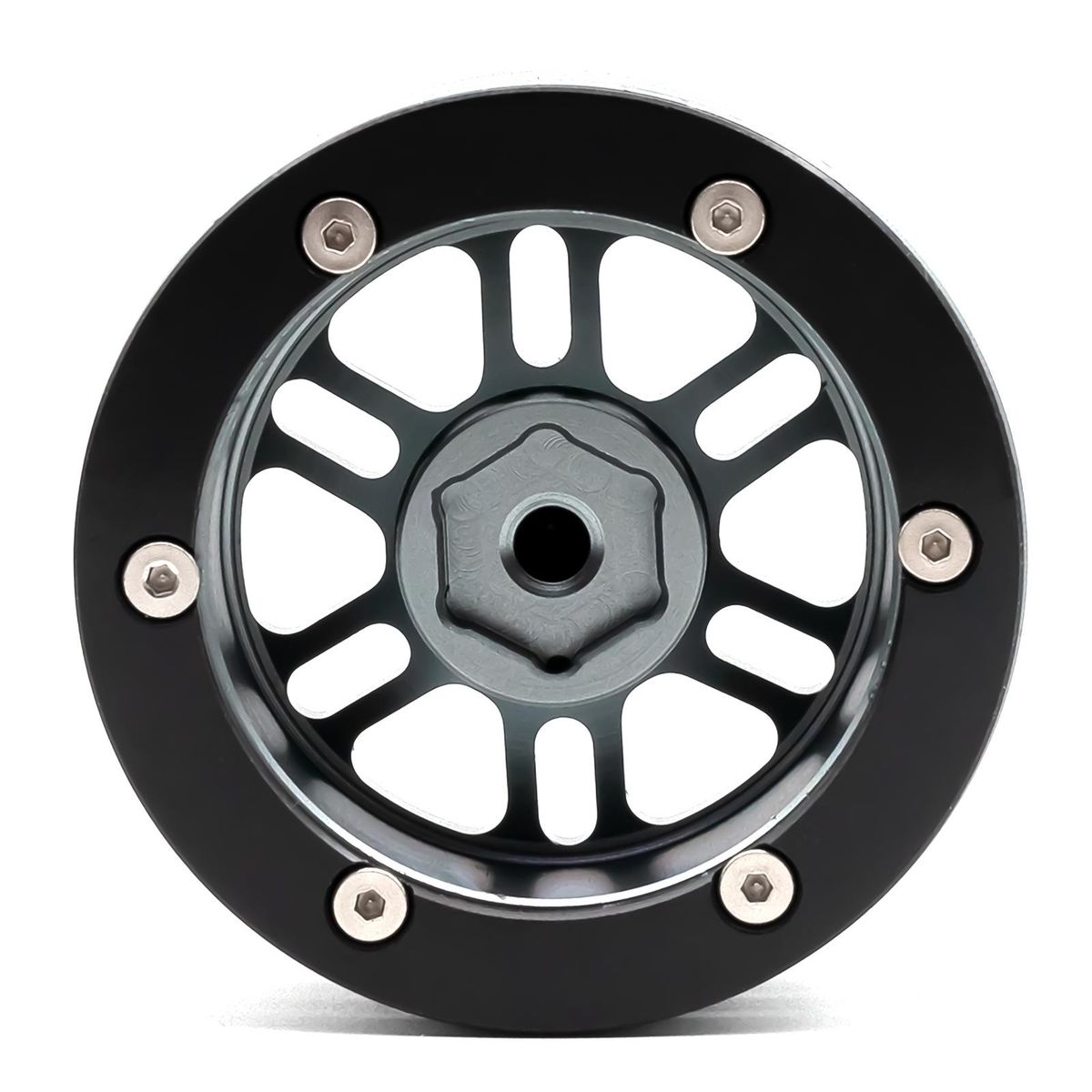 Aluminum Alloy Wheel Rims  Beadlock Hub 4pcs 1.9inch 55*26*40mm  Replacement for Axial SCX10 90026 90046 TRAX4 D90 Wraith 90048 1/10 Remote Control Car