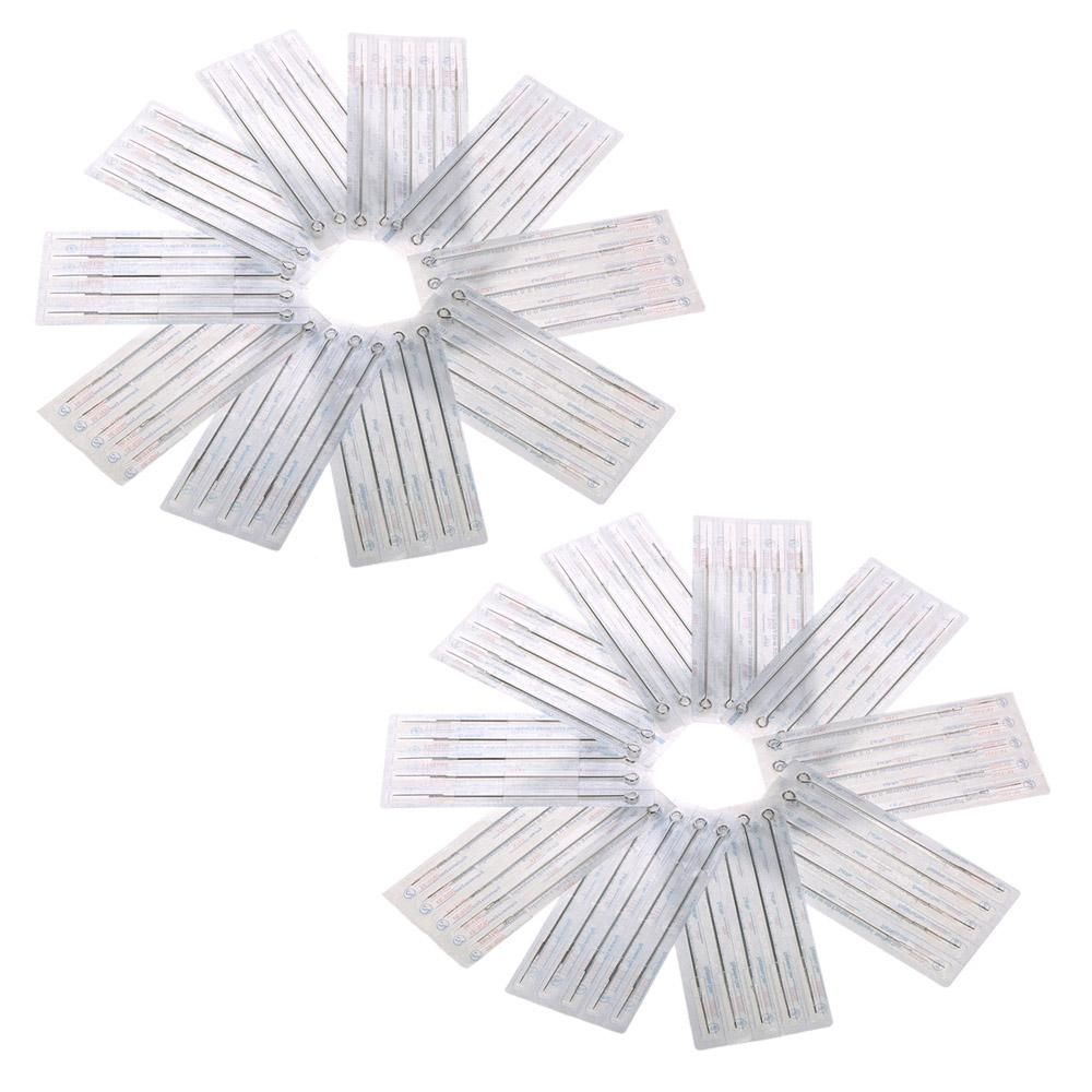 100pcs Mixed Tattoo Needle Set 1RL 3RL 5RL 7RL 9RL Stainless Steel Round Liner Professional Permanent Tattoo Tool Kit