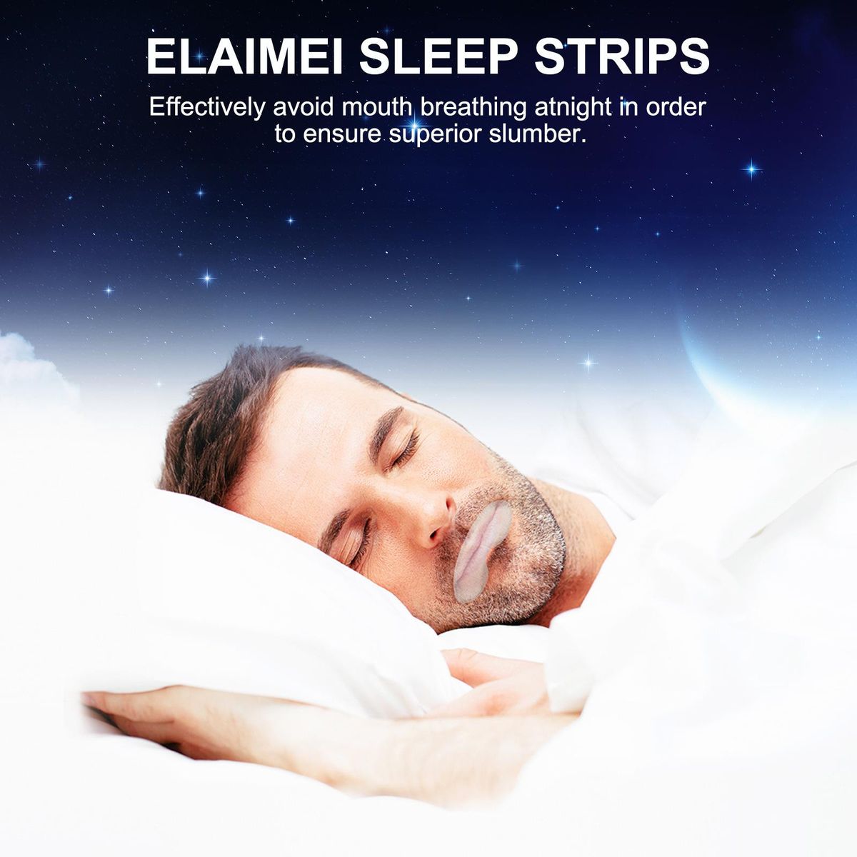 ELAIMEI Anti Snoring Sleep Strips Disposable Mouth Strips Tape Reduce Mouth Dryness Sore Throat Snoring Solution 90pcs