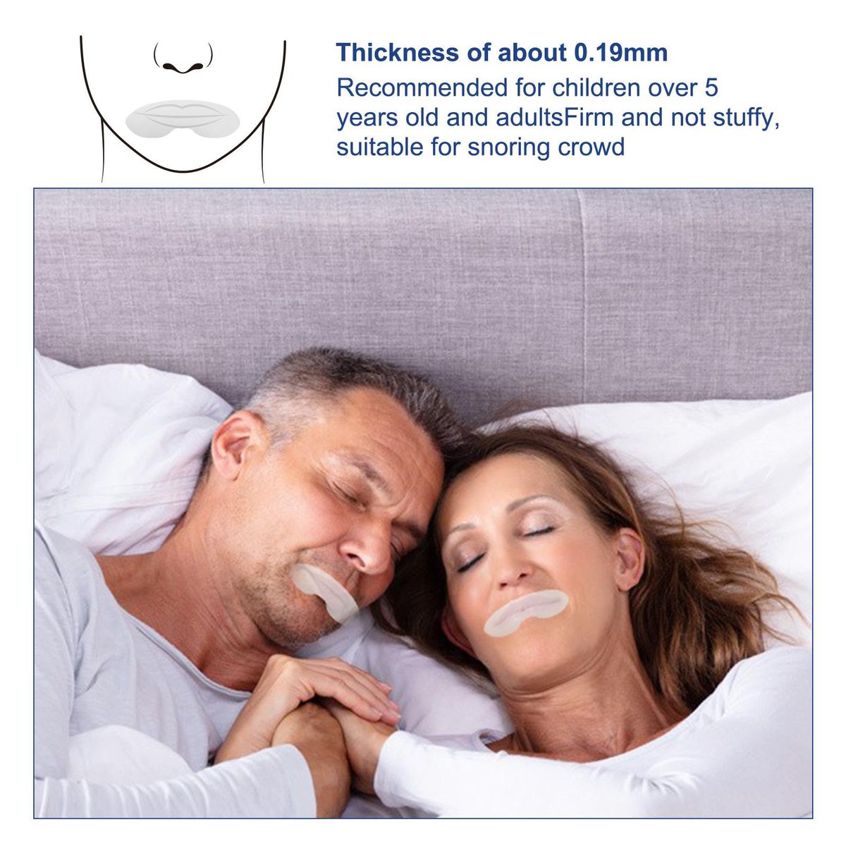 ELAIMEI Anti Snoring Sleep Strips Disposable Mouth Strips Tape Reduce Mouth Dryness Sore Throat Snoring Solution 90pcs