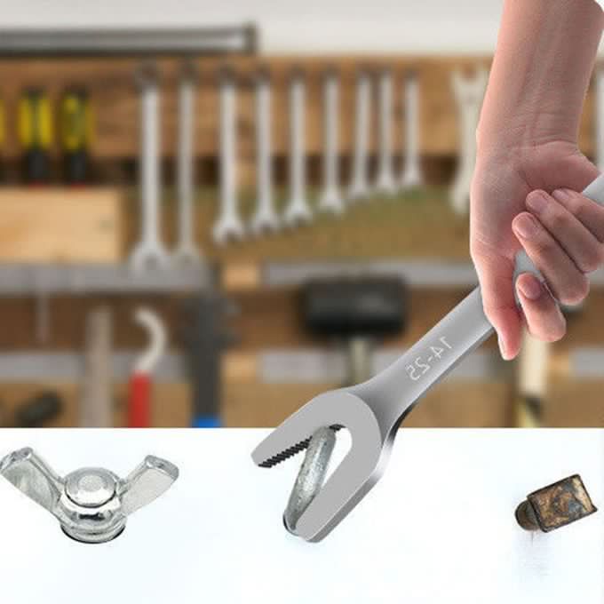 Y Shaped Wrench Spanner Universal Self-tightening Wrench White White