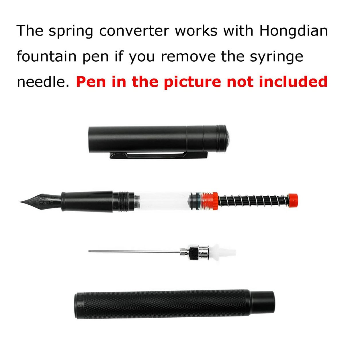 5 PCS Fountain Pen Ink Syringe Filler, Spring Converter