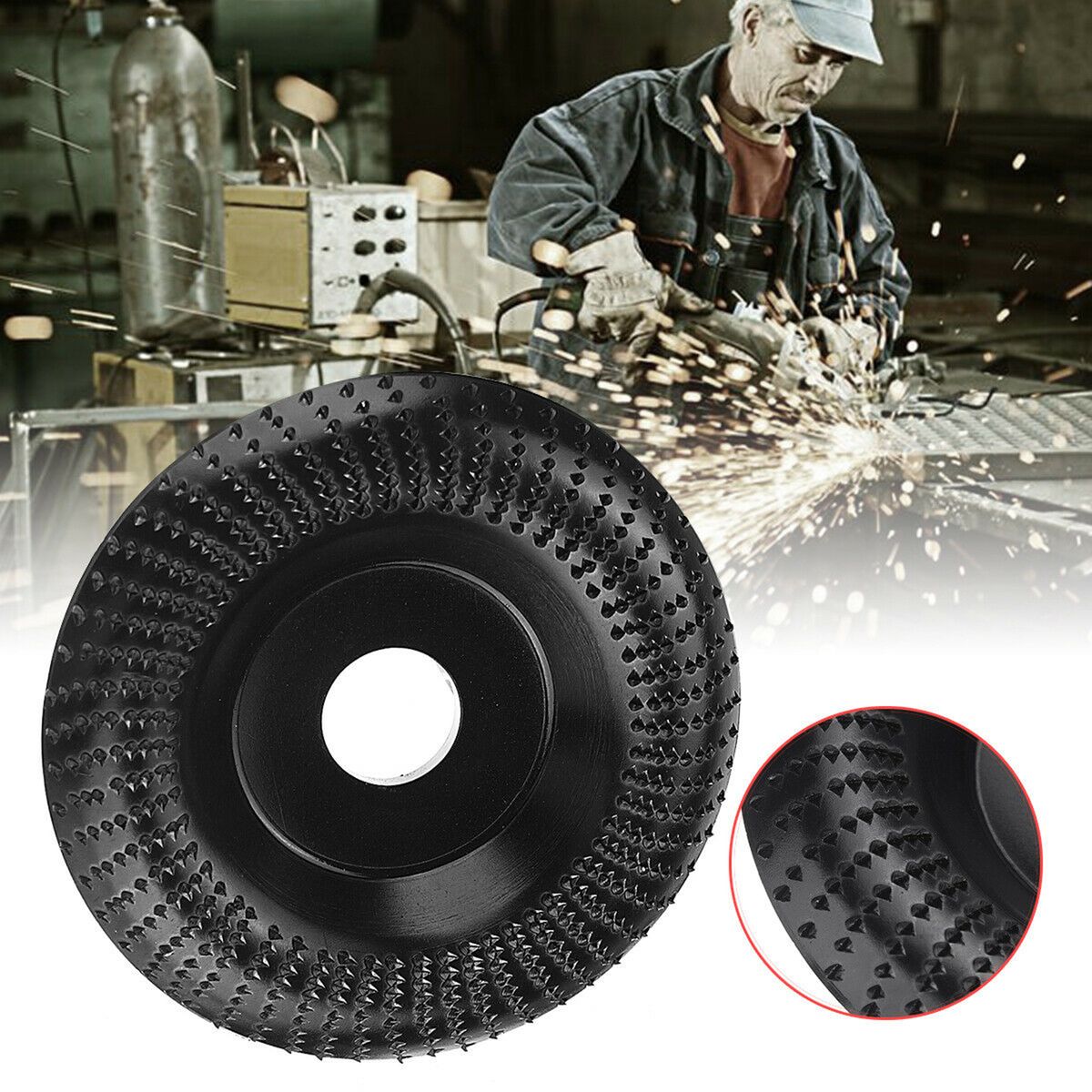 4'' Grinder Wheel Disc Wood Shaping Wheel Wood Grinding Disk
