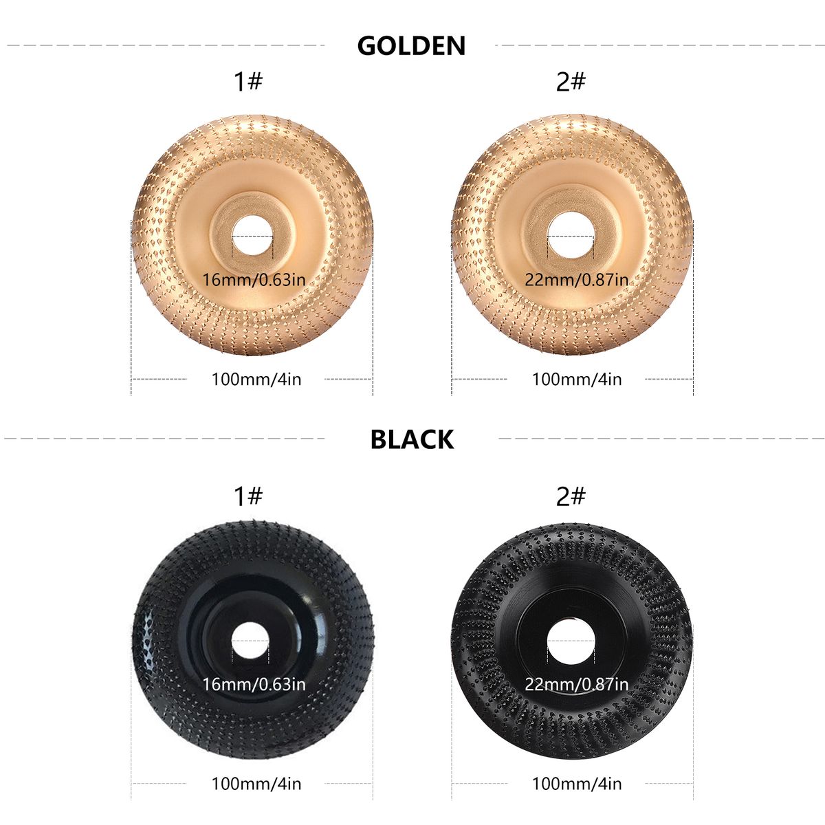 4'' Grinder Wheel Disc Wood Shaping Wheel Wood Grinding Disk