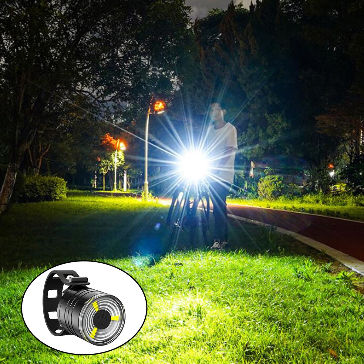 MTB Bike Bicycle Light LED Rear Safety Front Rear Head Light White