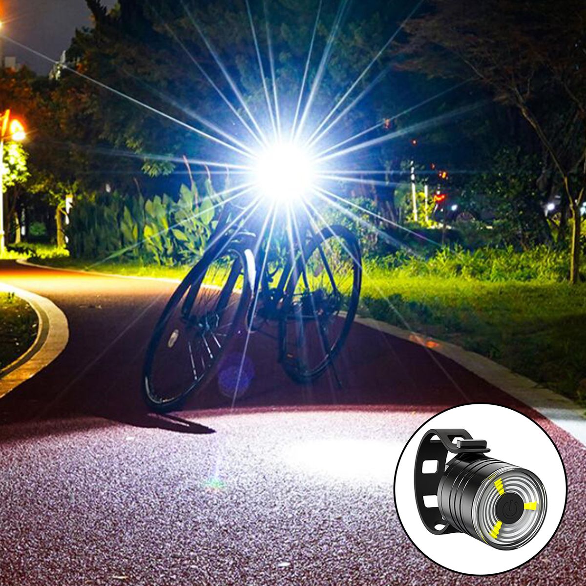 MTB Bike Bicycle Light LED Rear Safety Front Rear Head Light White
