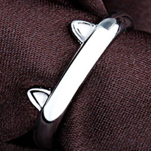 Women's Cat Ear Tail Ring Fashion Cute Animal Shape Adjustable Opening Rings