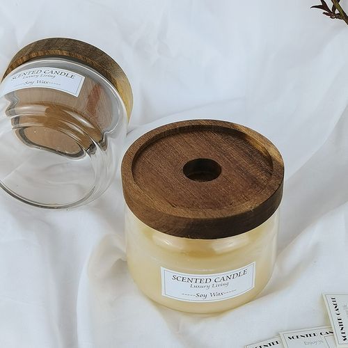 Unique Premium Clear  Empty Glcontainer Candle Vessels Jars