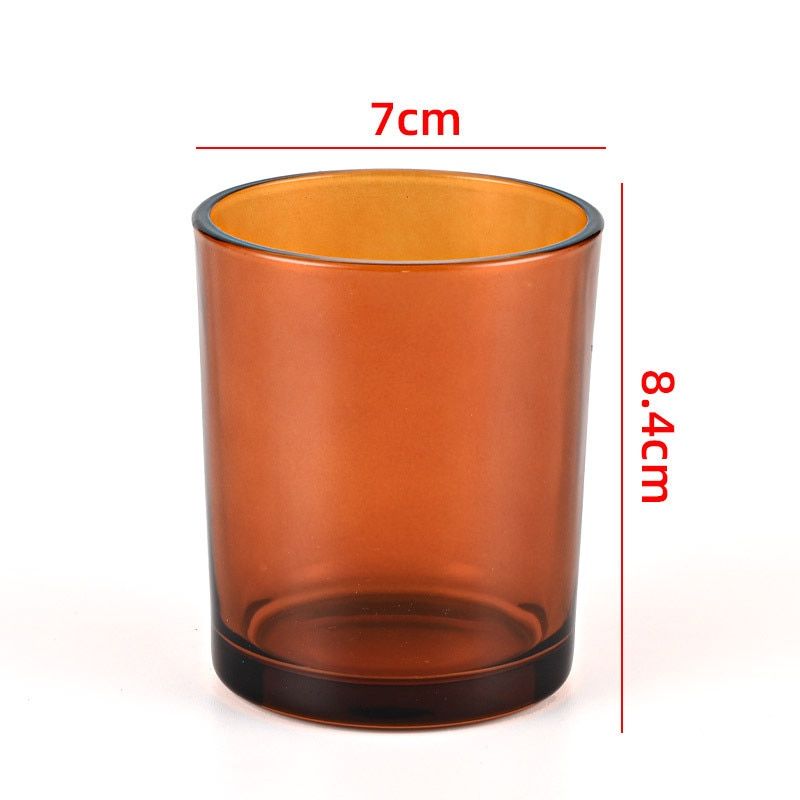 2pcs 200ml Round Frosted GlJars Matte Empty Candle Jars