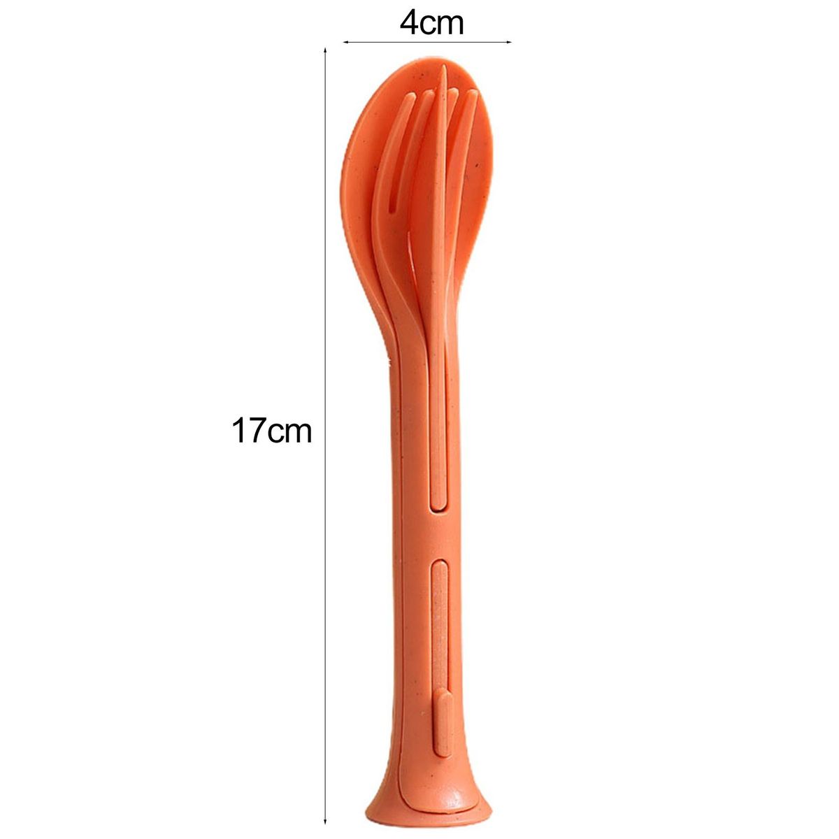 Kids Cutlery Set Portable 3-in-1 Travel Cutlery Set Japan for Home Orange
