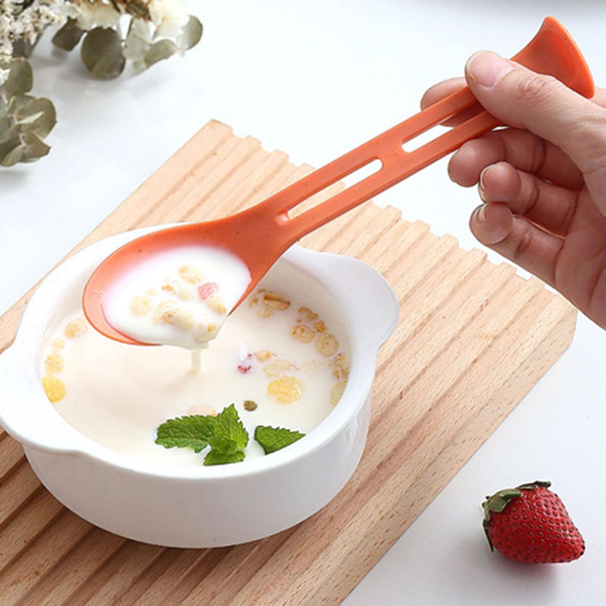 Kids Cutlery Set Portable 3-in-1 Travel Cutlery Set Japan for Home Orange