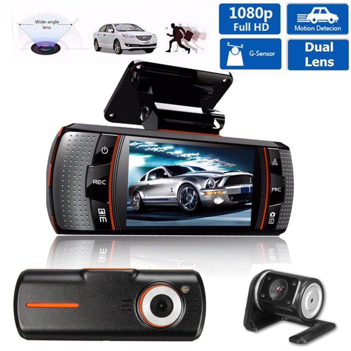 2.7'' Dual Lens Camera1080P HD Car DVR Vehicle Video Dash Cam Recorder G-Sensor