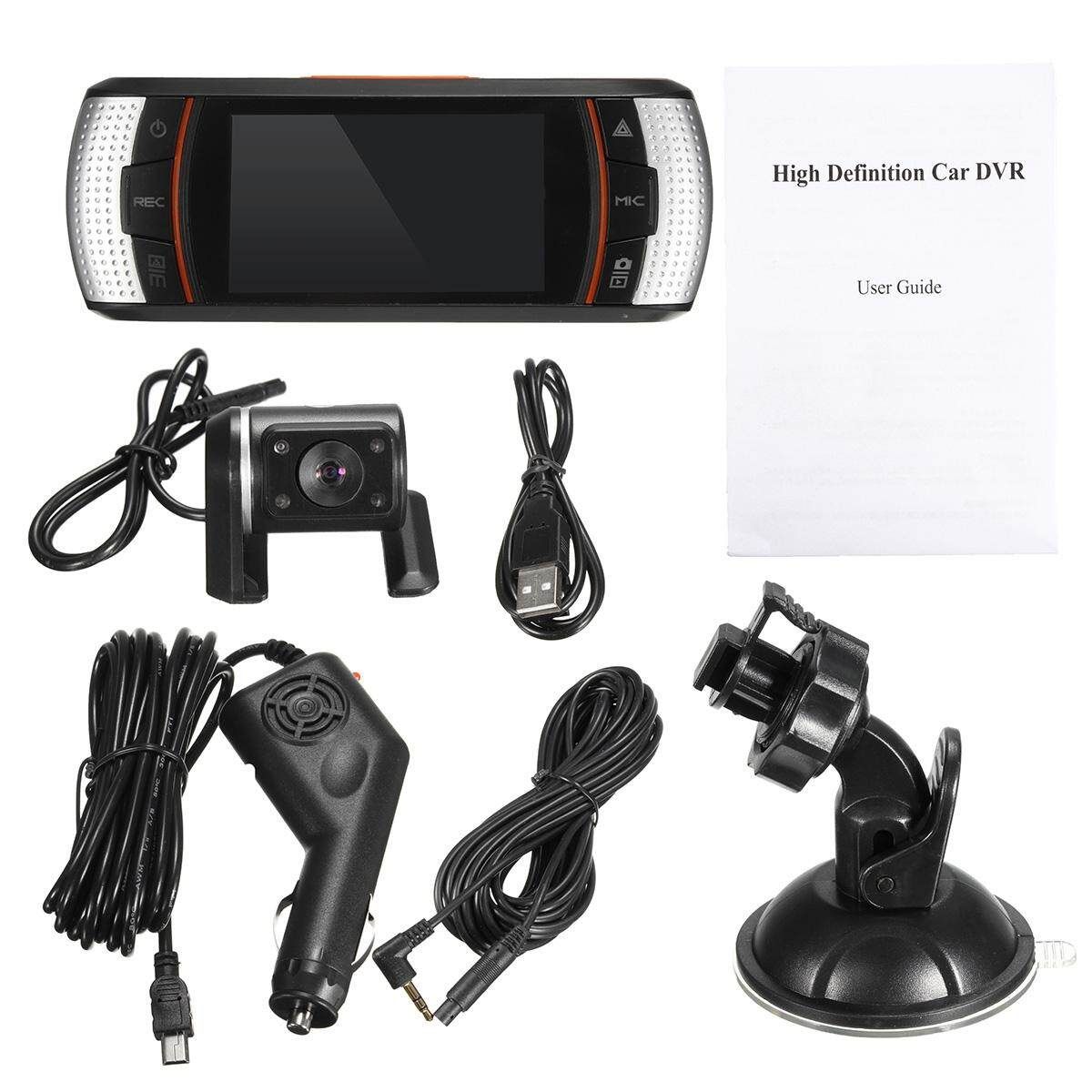 2.7'' Dual Lens Camera1080P HD Car DVR Vehicle Video Dash Cam Recorder G-Sensor