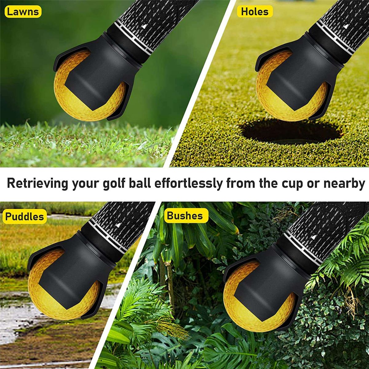 4Pcs Mini Golf Ball Retriever,Golf Ball Picker Tool Golf