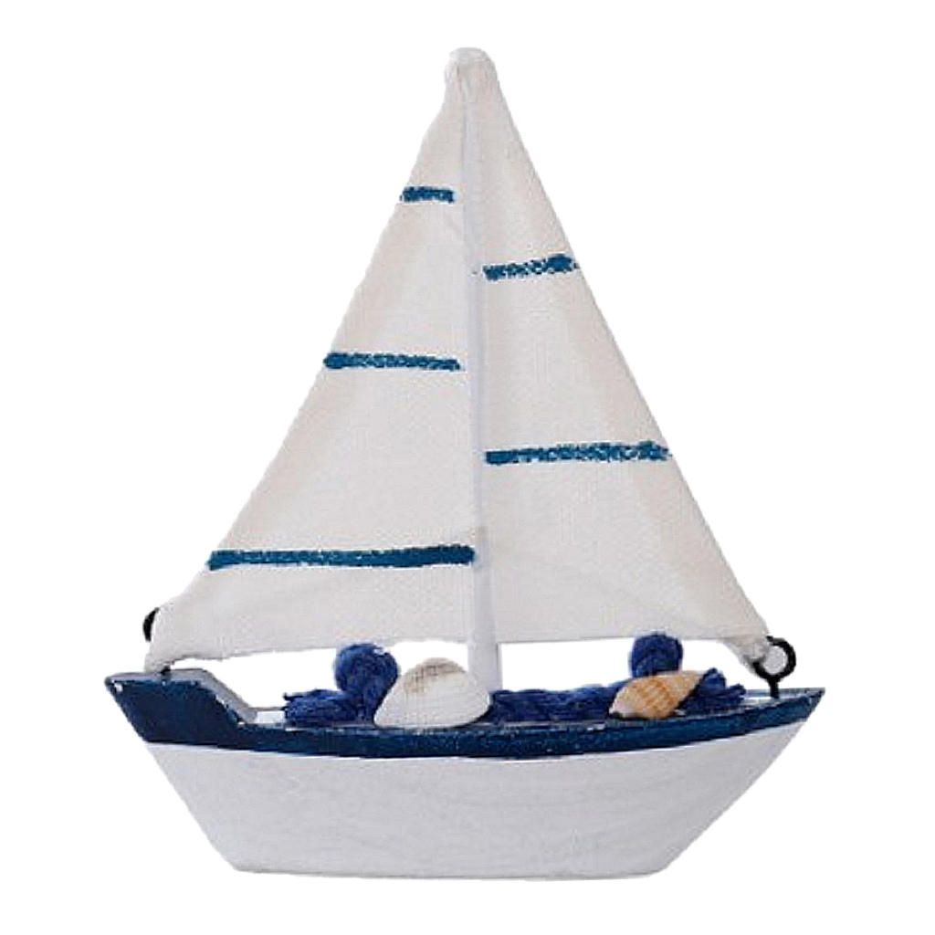 Nautical Mini Wooden Rudder Sailboat Table Bookshelf Display Ornament
