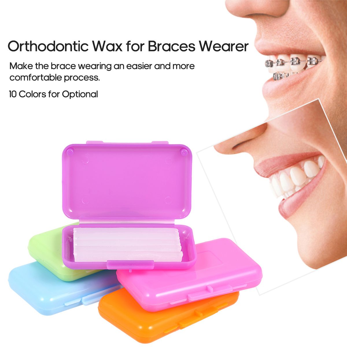 Teeth Wax Pain Relief For Orthodontic Braces Wearers 1 Box