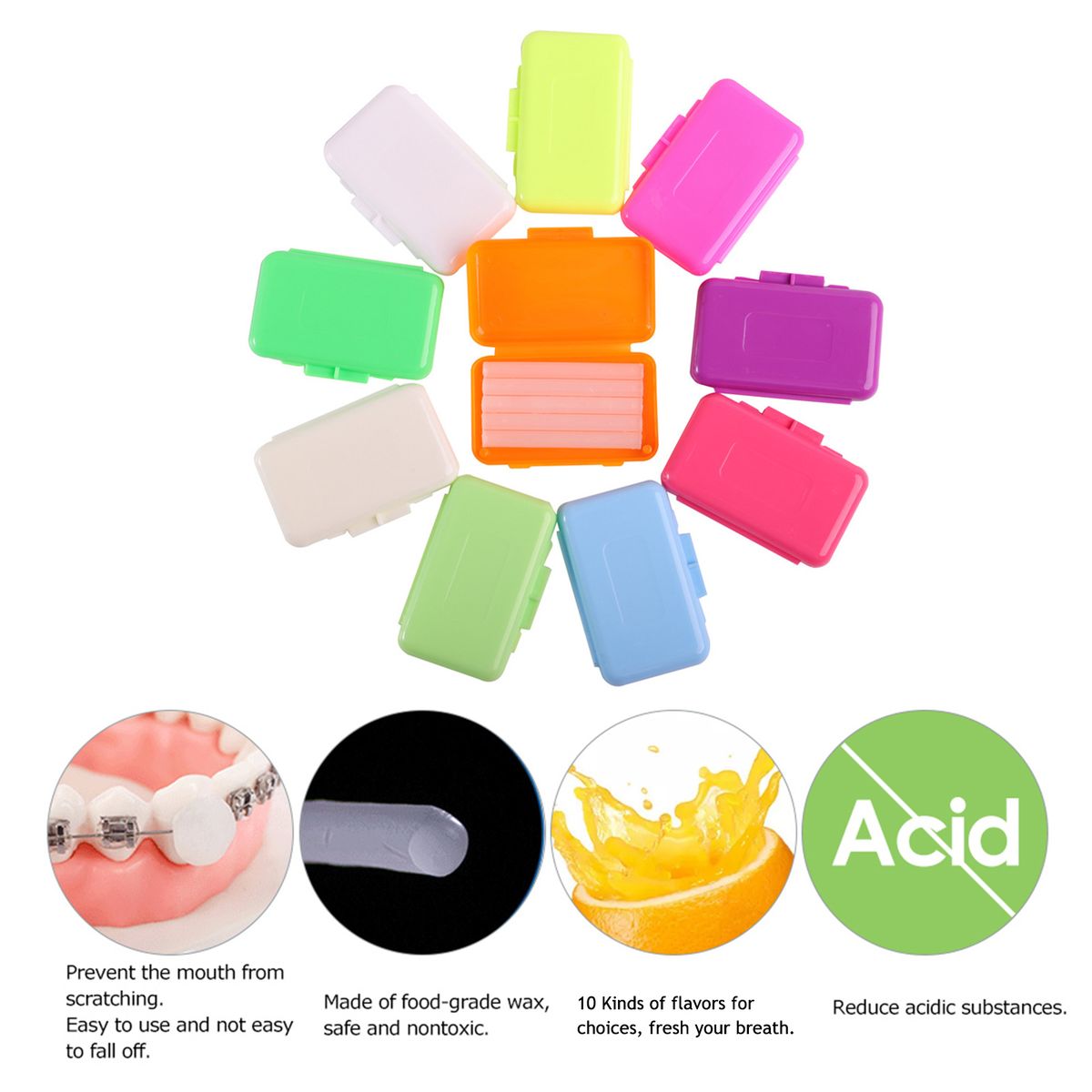 Teeth Wax Pain Relief For Orthodontic Braces Wearers 1 Box
