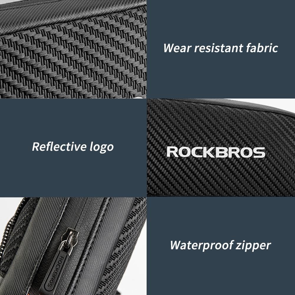 Waterproof Bike Bag Front Frame Top Tube Bicycle Pouch Large Capacity Cycling Front Storage Bag for Road Bike MTB Mountain Bike