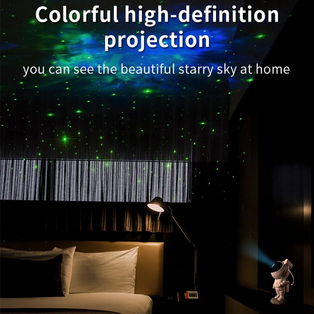 USB Astronaut Projector Starry Sky Galaxy Stars Projector Night Light LED Lamp for Bedroom Room Decor Decorative Nightlights
