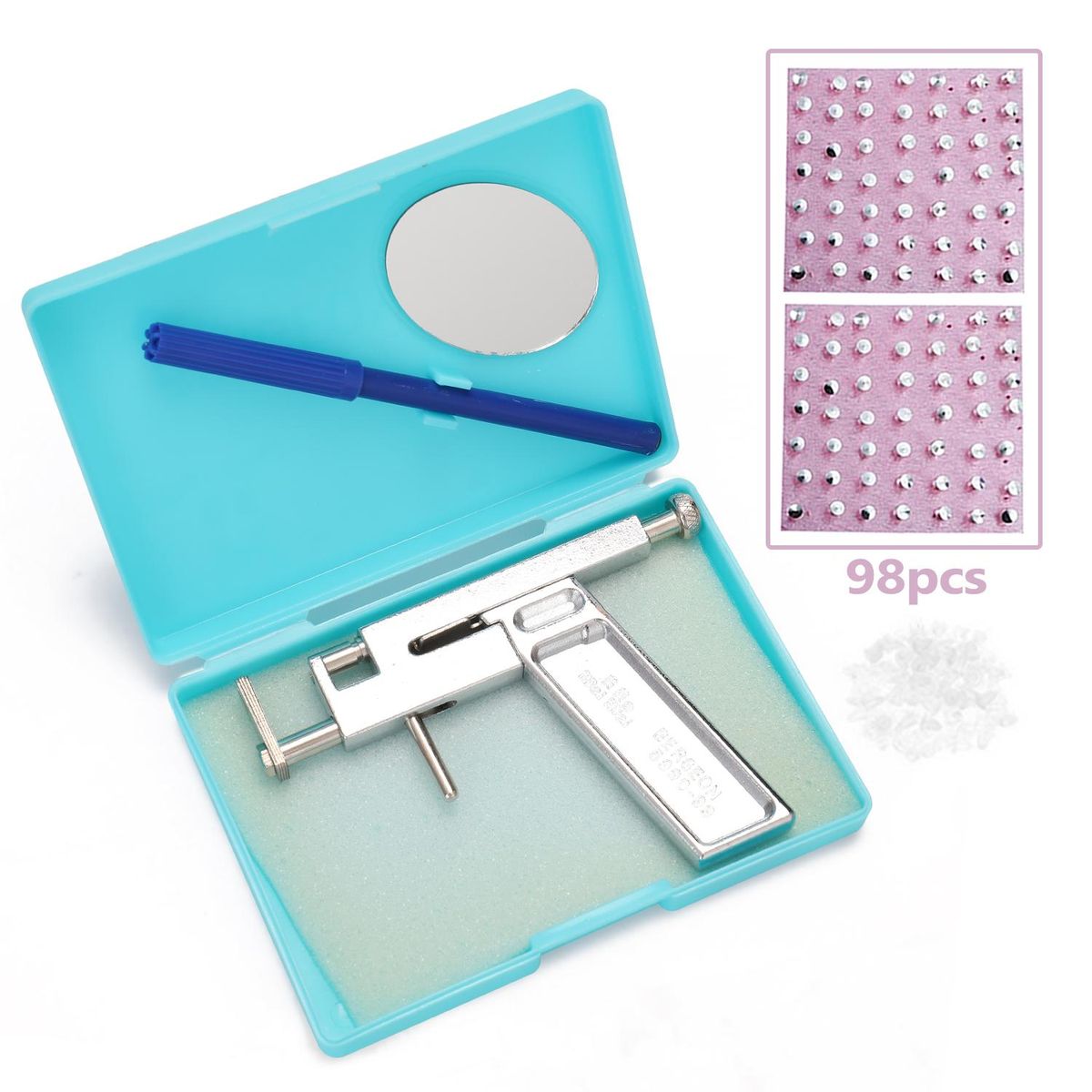 Stainless Steel Ears Piercing Tool Kit Professional Painless Ear Nose Piercing Machine
