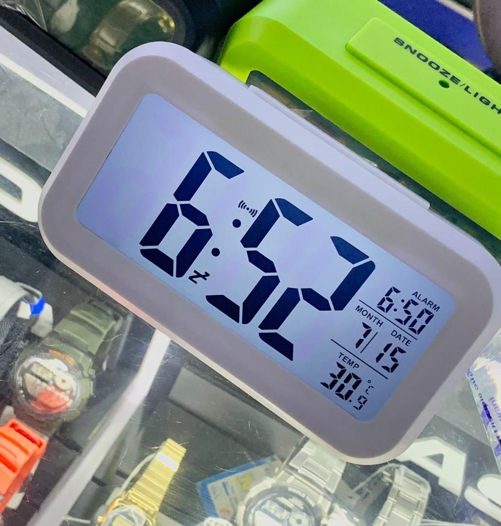 Smart Nightlight Table Electronic Clock Digital Clock Blue