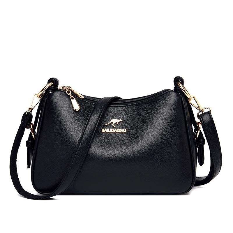 2023 New Women's Bag Middle aged Mom's Bag Soft Leather Handbag Casual One Shoulder Diagonal