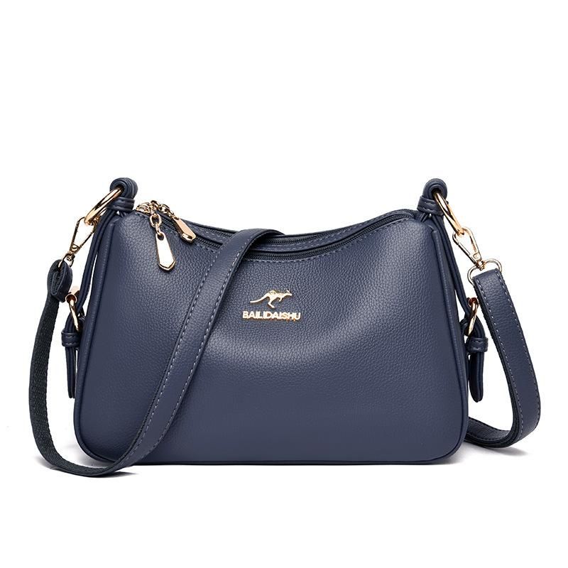 2023 New Women's Bag Middle aged Mom's Bag Soft Leather Handbag Casual One Shoulder Diagonal