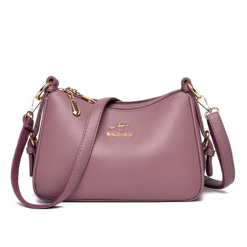 2023 New Women's Bag Middle aged Mom's Bag Soft Leather Handbag Casual One Shoulder Diagonal